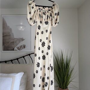 ASOS Floral Puff Sleeve Maxi Dress